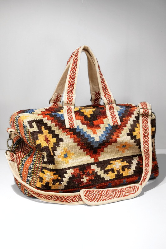 Ruggine Boho Chic Handmade Aztec Weekender Bag