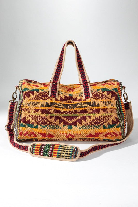 Ruggine Boho Chic Handmade Aztec Weekender Bag