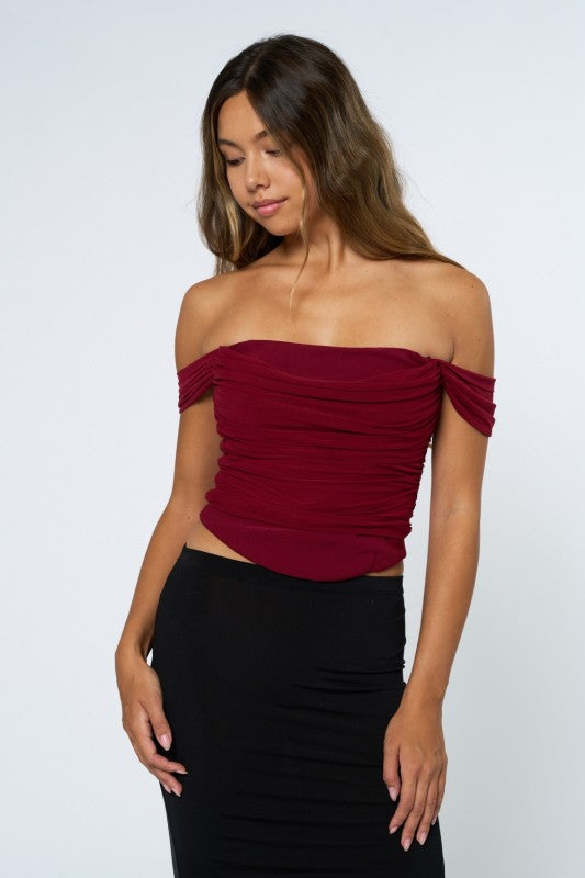 Second Glance Off Shoulder Corset Top