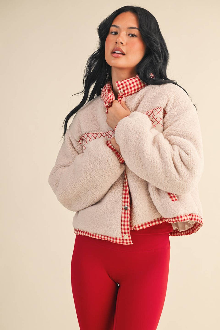 Reindeer Sugar Cookie Sherpa Jacket