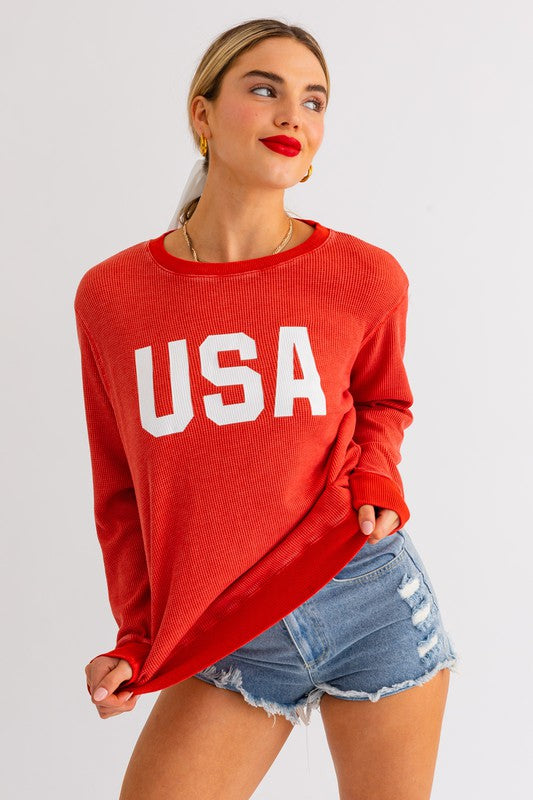 USA Thermal Pullover