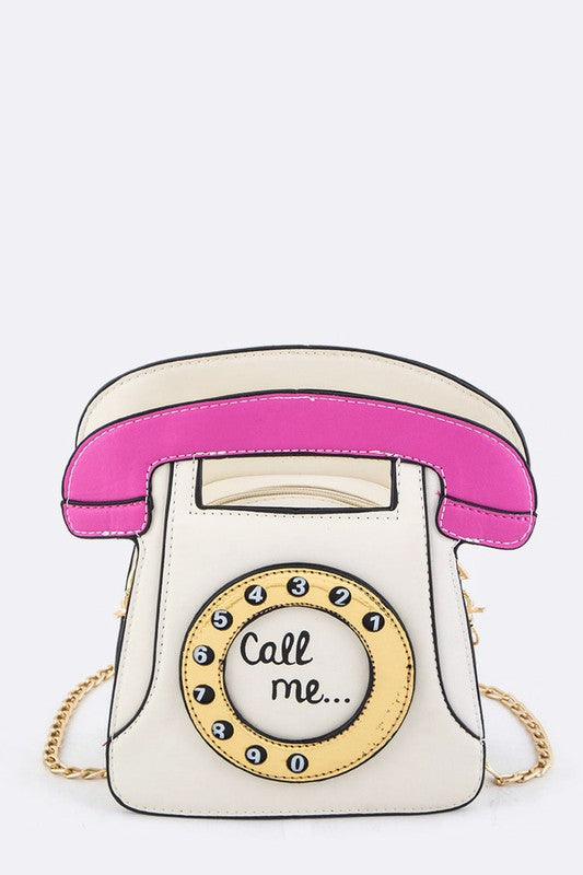 Iconic "Call Me" Classic Phone Crossbody Bag