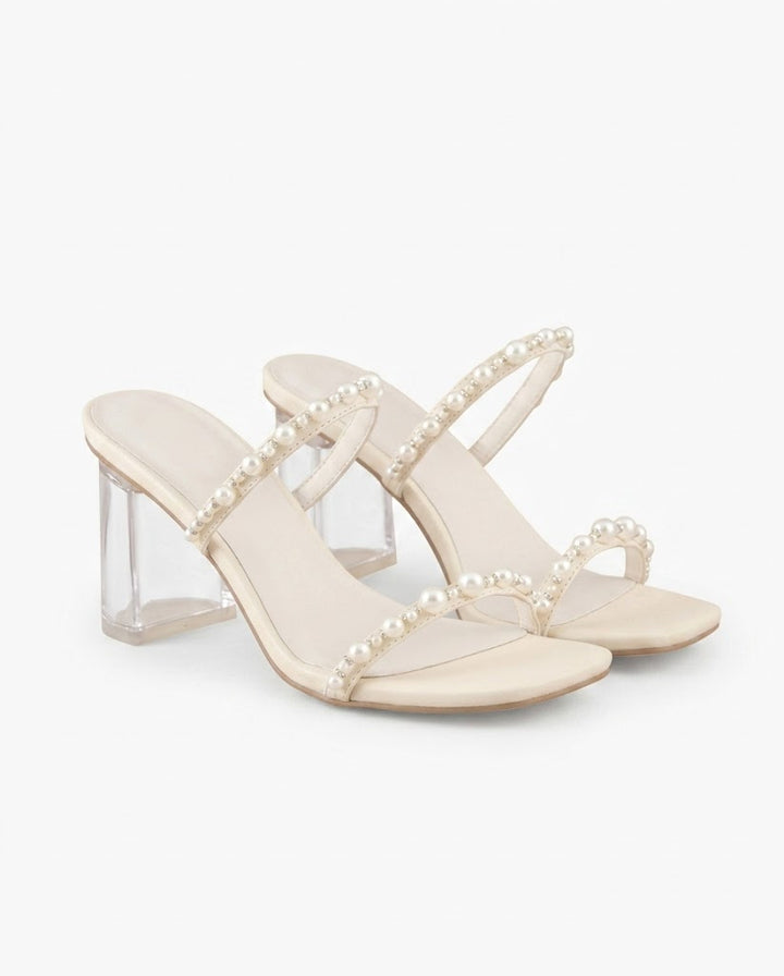 Pearlina Block Heel Mule Sandal