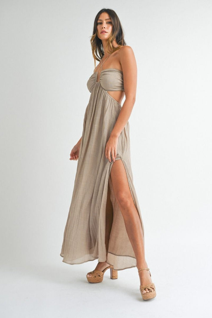 Coastal Sands Halter Maxi Dress - Final Sale