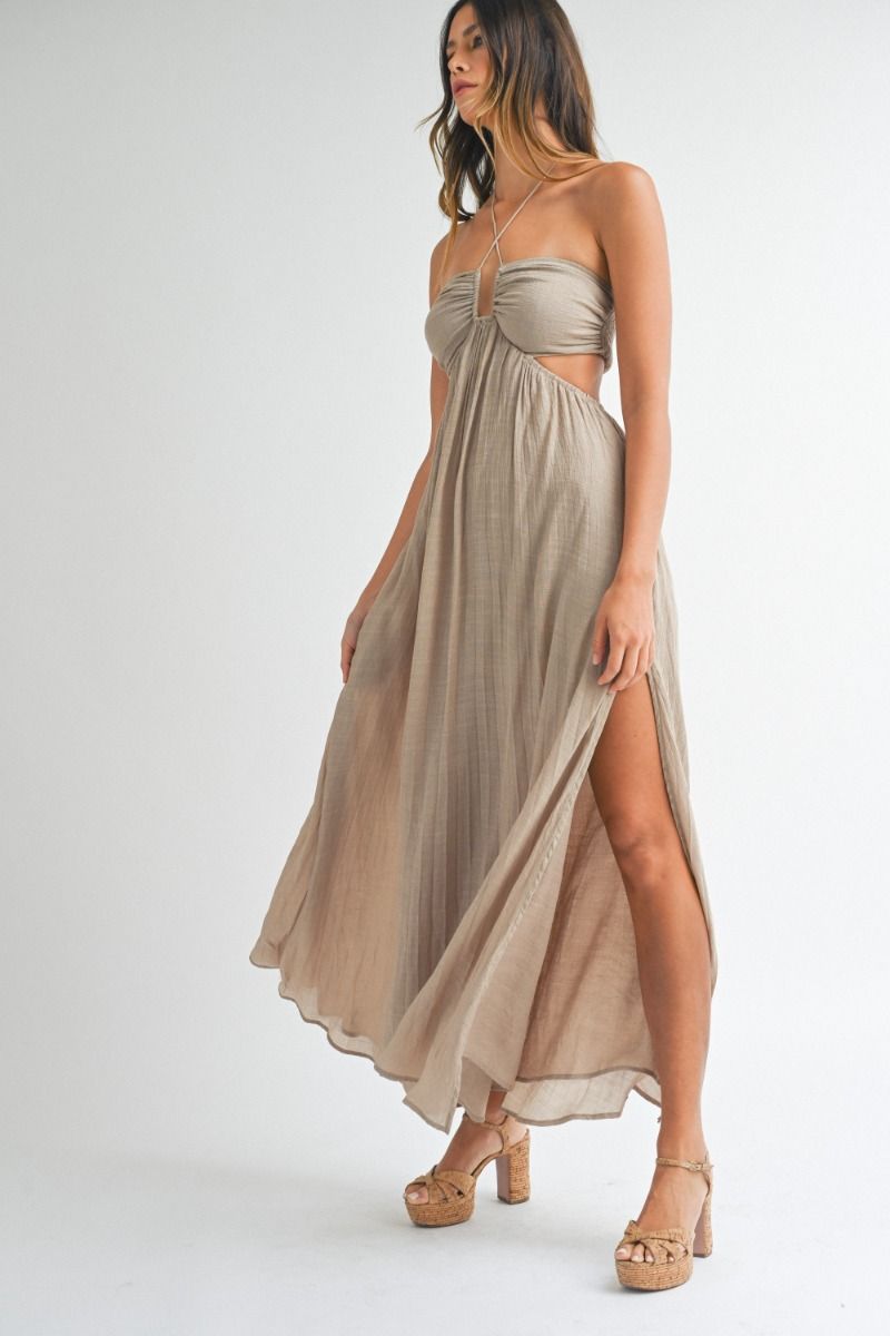 Coastal Sands Halter Maxi Dress - Final Sale