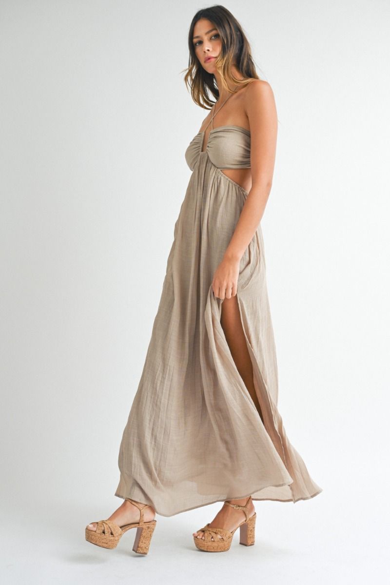 Coastal Sands Halter Maxi Dress - Final Sale