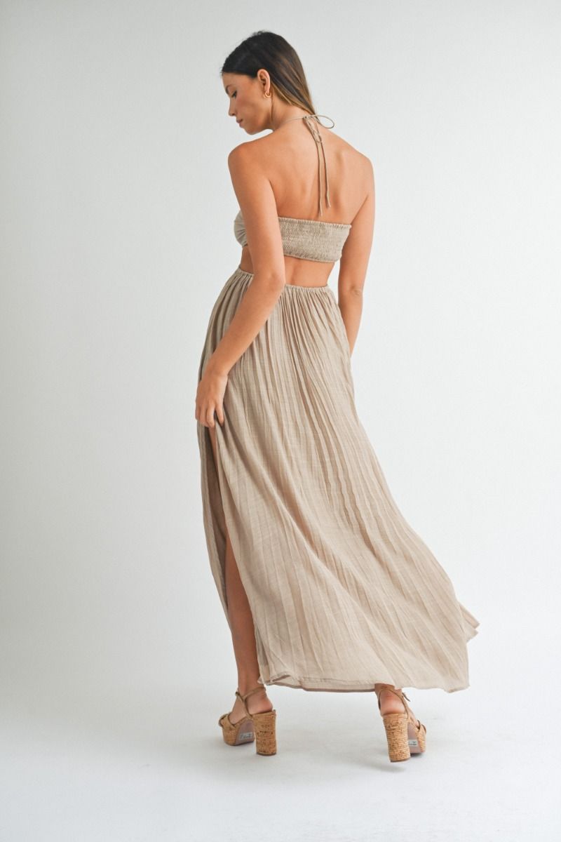 Coastal Sands Halter Maxi Dress - Final Sale