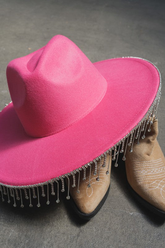 Dolly Rhinestone Fringe Cowboy Hat