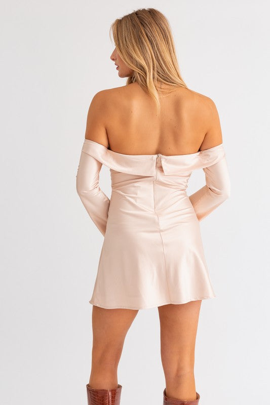 Here For The Champagne Mini Dress