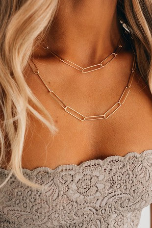 Montreal Gold Paperclip Chain Necklace