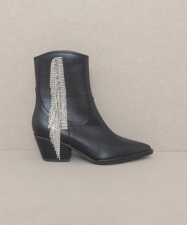 Rowan Crystal Fringe Bootie