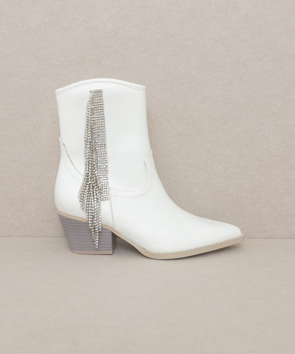 Rowan Crystal Fringe Bootie