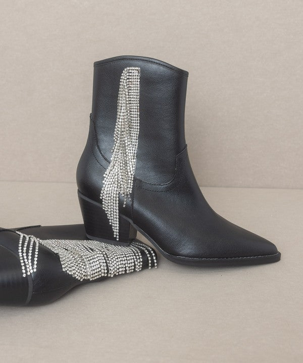 Rowan Crystal Fringe Bootie