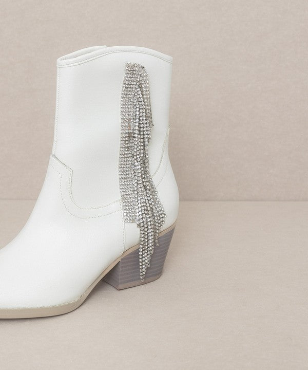 Rowan Crystal Fringe Bootie