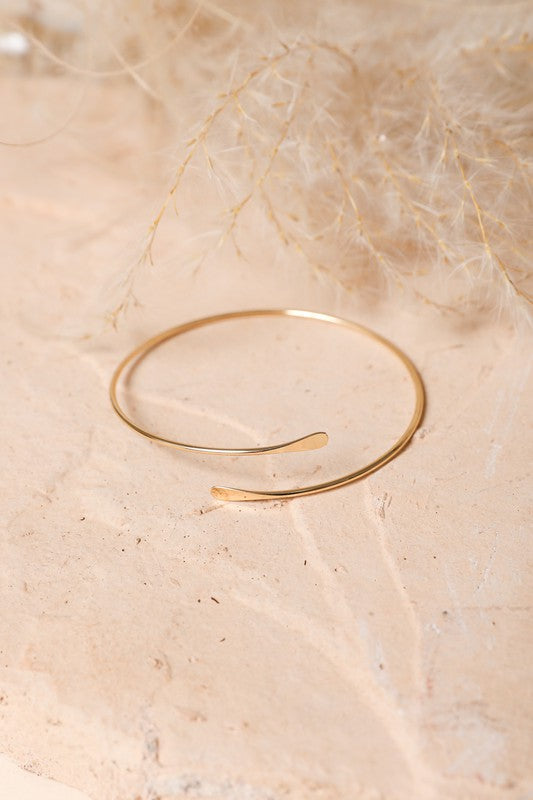 Minimalist Swirl Arm Cuff Bangle Bracelet