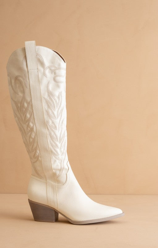 Samara Western White Cowboy Boots