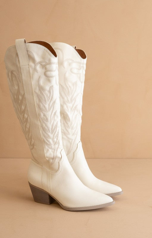 Samara Western White Cowboy Boots