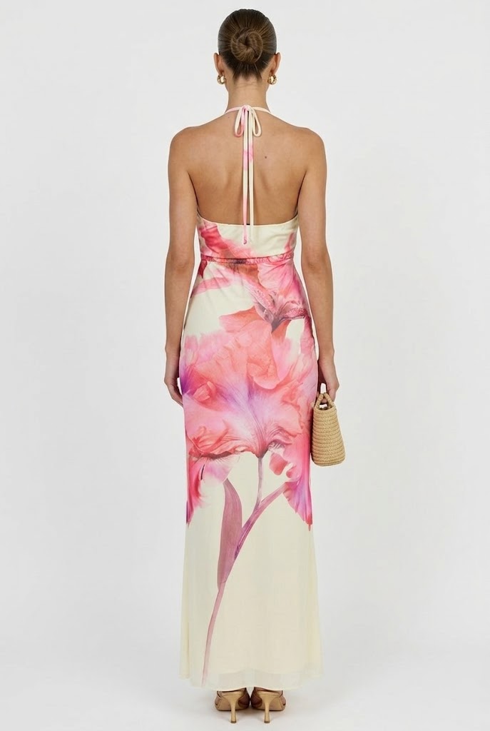 sachin and babi light blue dress Chiffon Halter Floral Printed Backless Maxi Dress for Women with Natural  Waistline and Floor-Length A-Line Silhouette from Dhgate Basic & Casual  Dresses main image 0