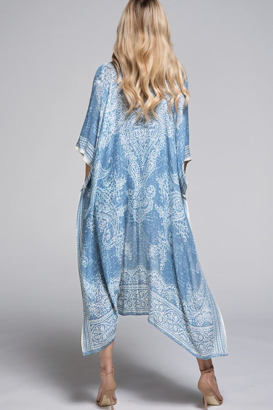 Inaya Printed Open Front Kimono