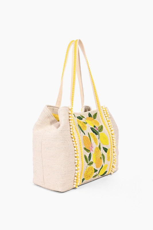 Make Lemonade Woven Tote Bag