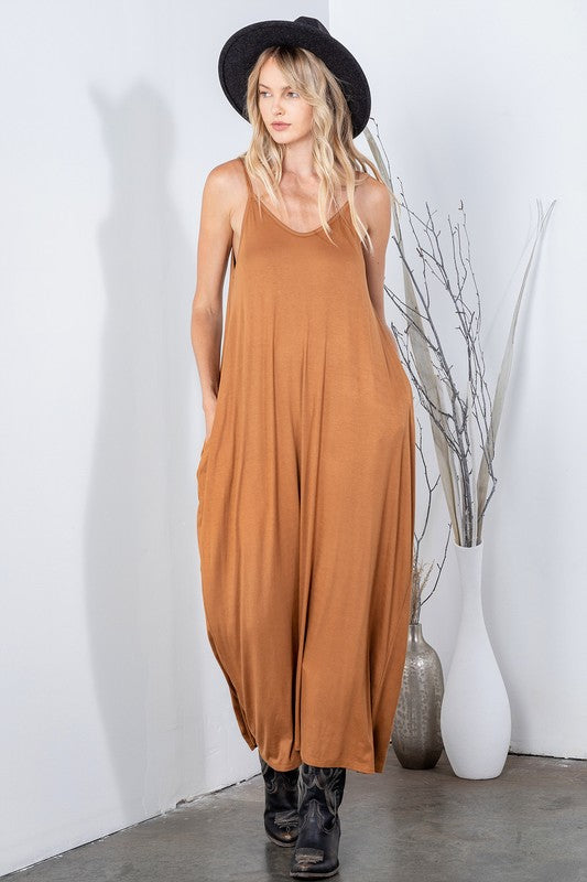 Jane Solid Pocketed Maxi Dress - Large - Final Sale