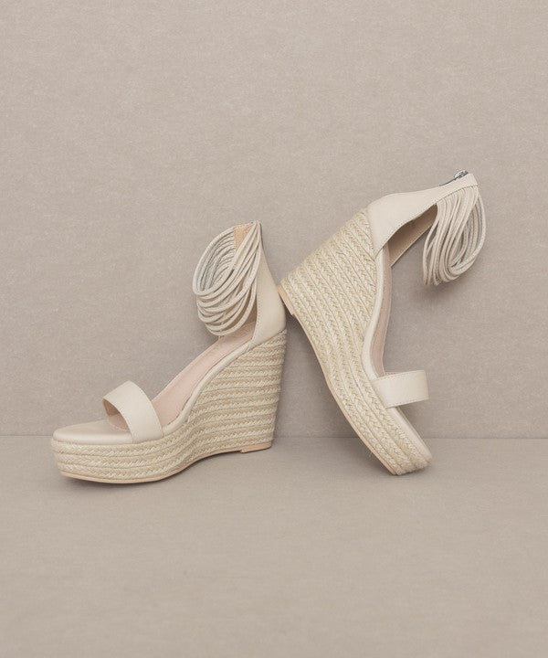 Alamo Faux Suede Strappy Wedge Sandals - Final Sale