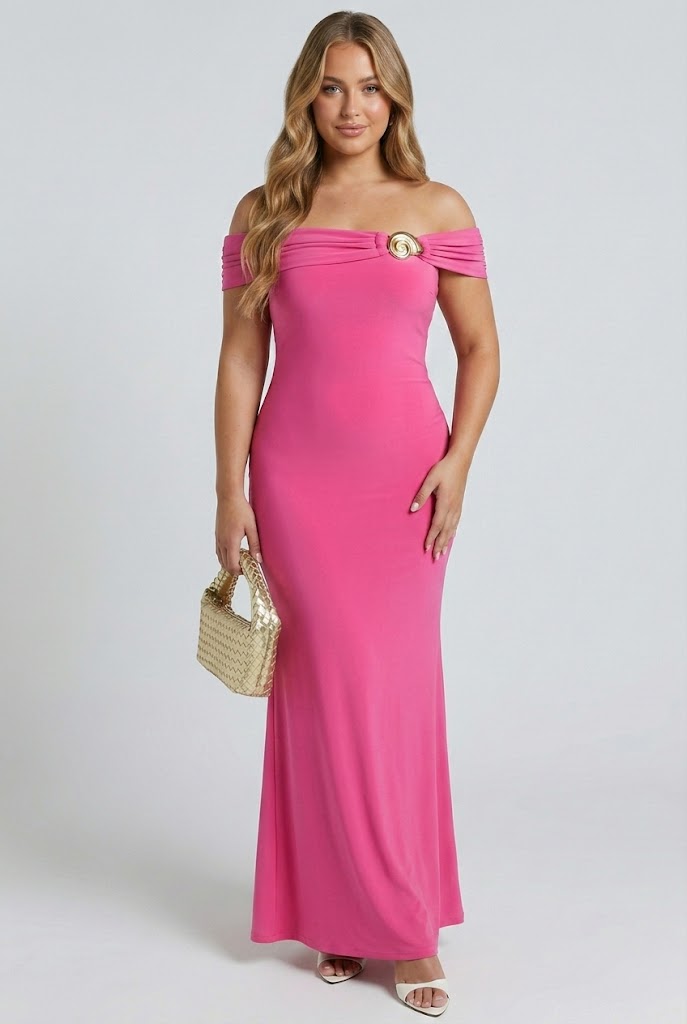 Seashell Radiance Maxi Dress
