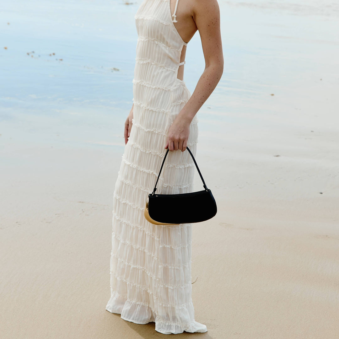Melie Bianco Sade Black Shoulder Bag