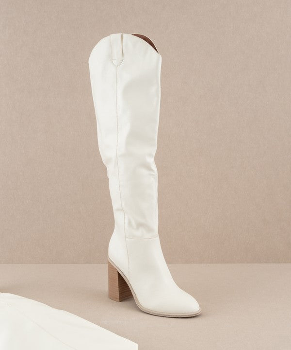 Saint Slouch White Knee High Boots Women s White Boots 6.5 White