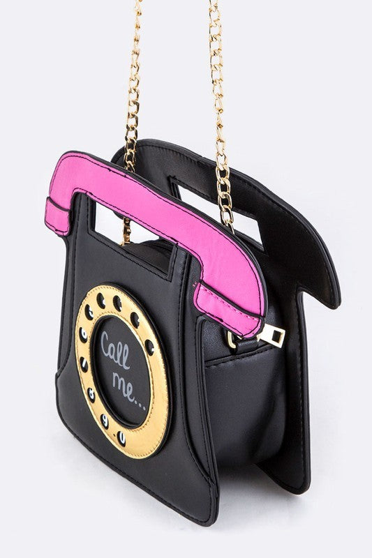 Iconic "Call Me" Classic Phone Crossbody Bag
