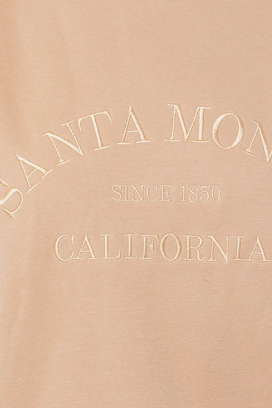Santa Monica California Oversized Pullover Sweatshirt