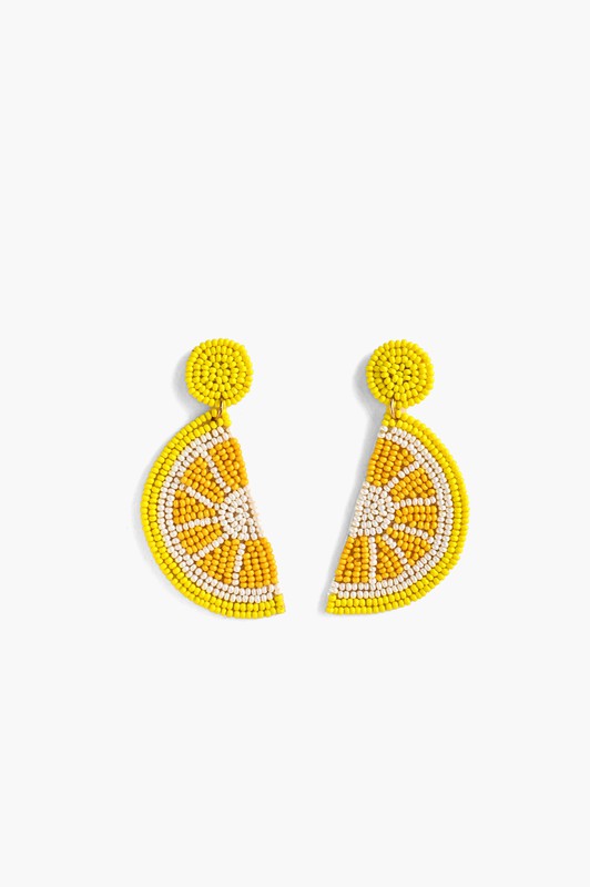 Lucky Lemons Beaded Earrings