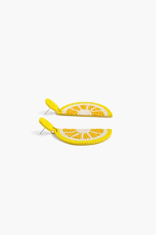 Lucky Lemons Beaded Earrings