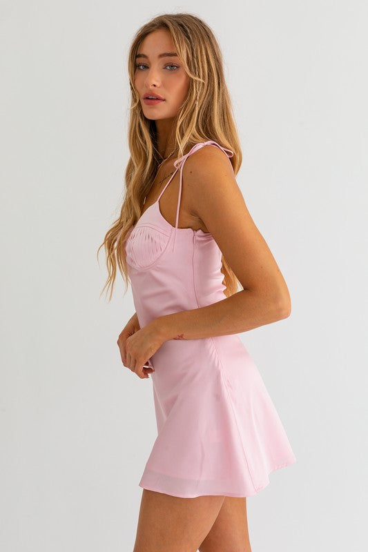 All Dolled Up Blush Pink Mini Dress