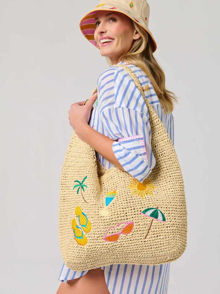 Cabana Icon Straw Tote Bag