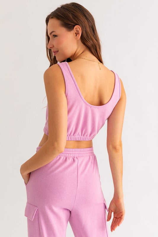 Pink Bliss Cropped Tank
