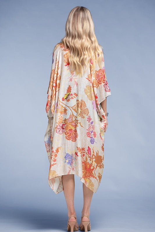 Syracuse Floral Open Front Kimono