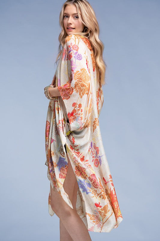 Syracuse Floral Open Front Kimono