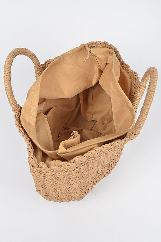 Key West Woven Straw Handbag