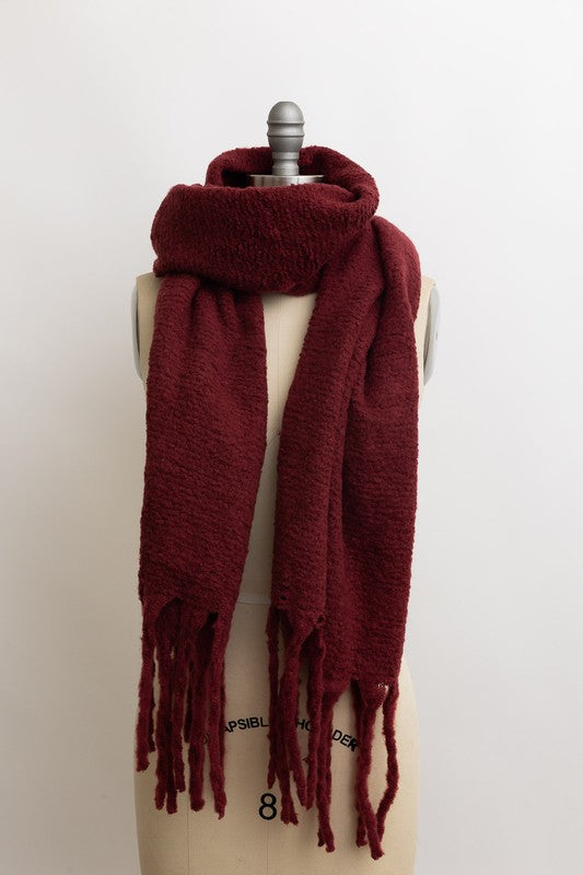 Ultra-Soft Tassel Knit Scarf