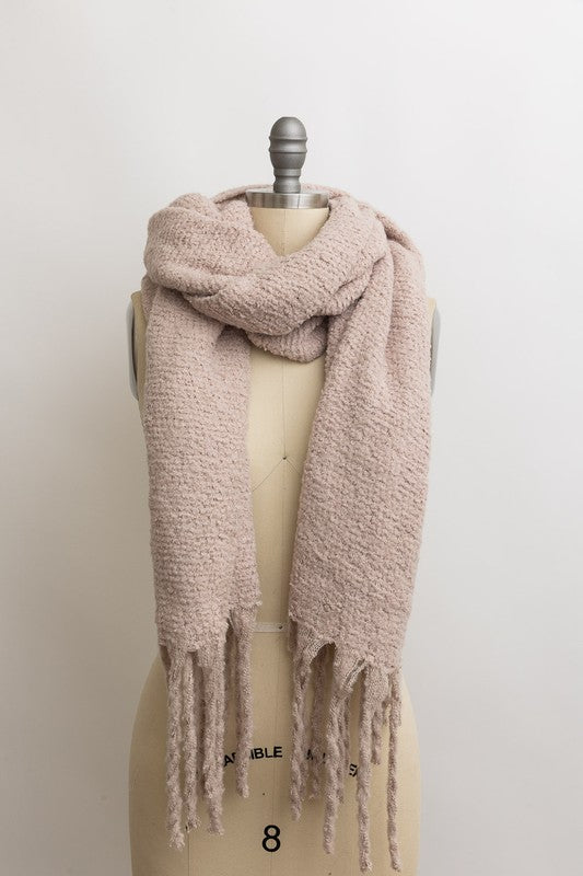 Ultra-Soft Tassel Knit Scarf