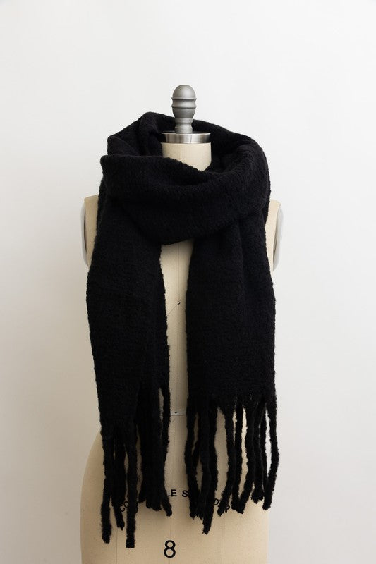 Ultra-Soft Tassel Knit Scarf