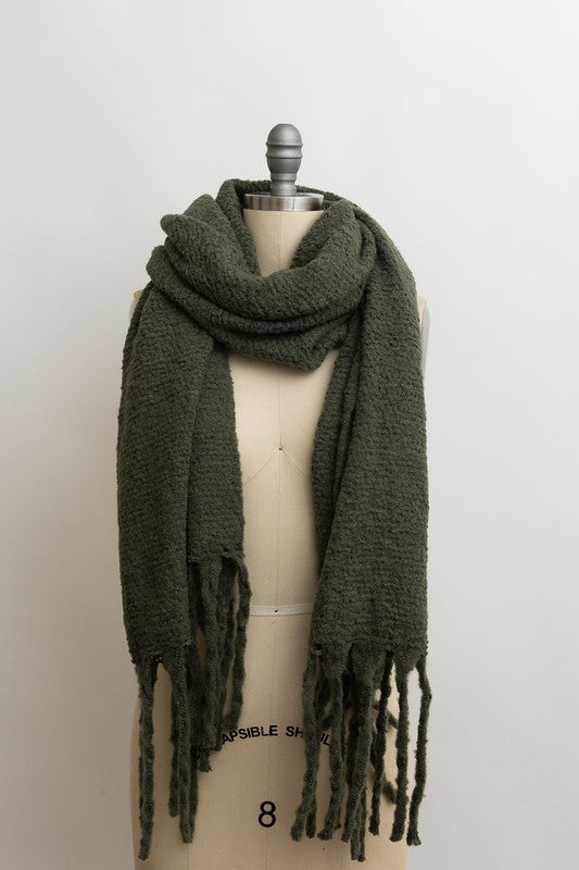 Ultra-Soft Tassel Knit Scarf