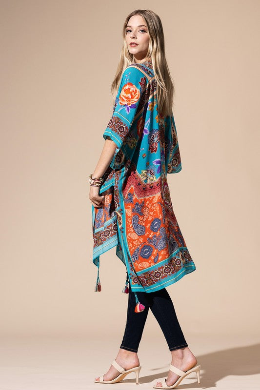 Rosaline Tassel Open Front Kimono