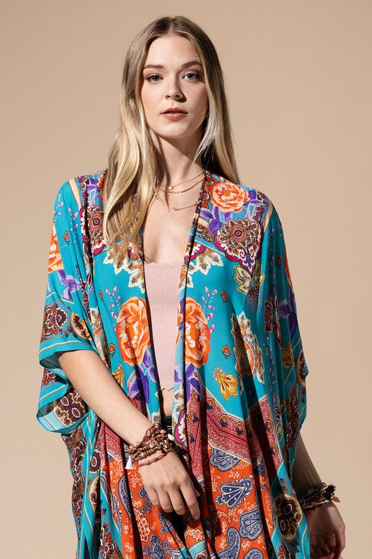 Rosaline Tassel Open Front Kimono