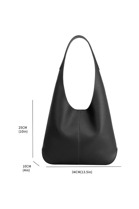 Melie Bianco Kenya Recycled Vegan Shoulder Bag - Black
