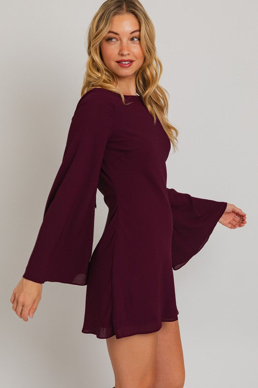 PREORDER - Beverly Bell Sleeve Mini Dress