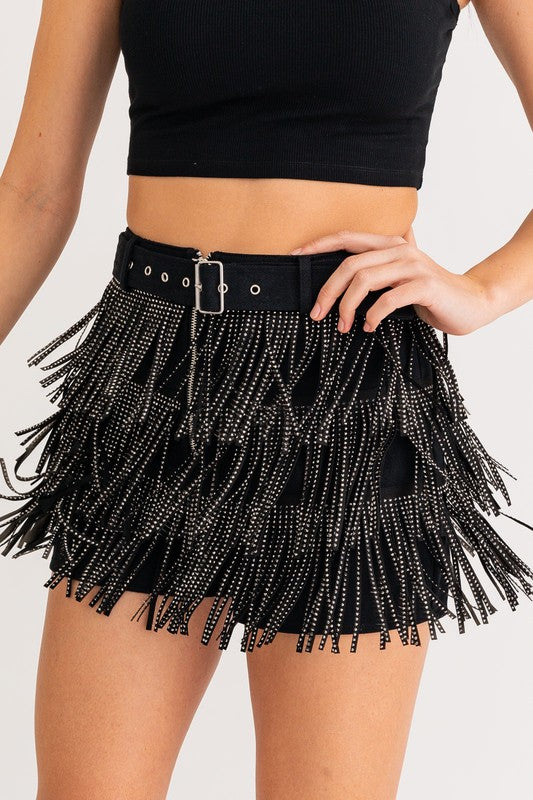 PREORDER - She's A Rodeo Showstopper Fringe Shorts