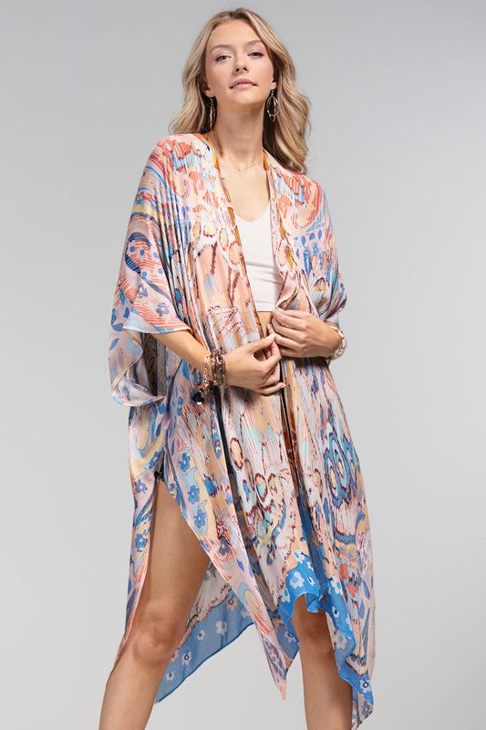 Sapphire Bay Open Front Kimono