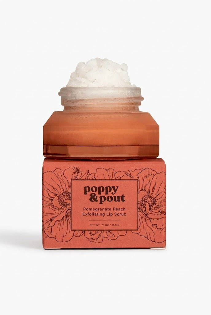 Poppy & Pout Pomegranate Peach Lip Scrub